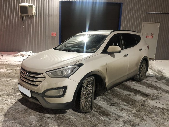Установка ГБО на Hyundai Santa Fe 2015г., ГБО 4 поколения, пропан LANDI RENZO (Италия), двигатель 2.4л. 4 цилиндра
