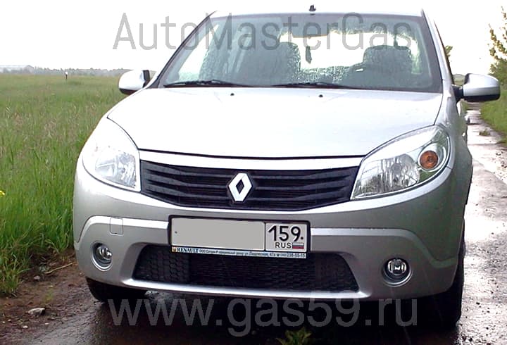 Установка ГБО на Renault Sandero 1.6, ГБО 4 поколения Landi Renzo EVO, с баллоном 54 литров