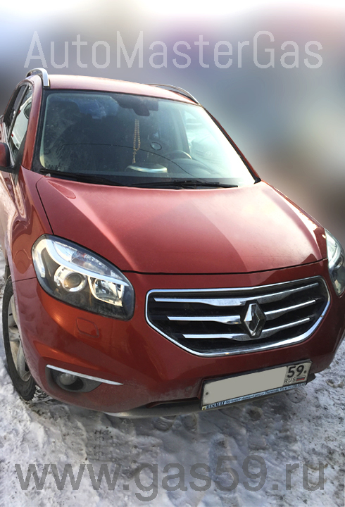 Установка ГБО на Renault Koleos 2012г, ГБО 4 поколения LANDIRENZO с тороидальным баллоном на 53 литра