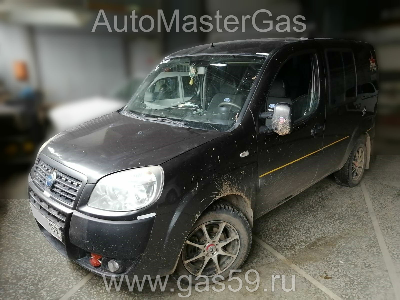 Установка ГБО на Fiat Doblo 2008г., ГБО 4 поколения, пропан LANDIRENZO (Италия), двигатель 1.4л. 4 цилиндра