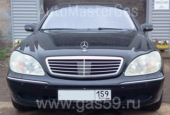 Установка ГБО на Mercedes Benz S500, ГБО 4 поколения BRC P&D, с баллоном 65 литров