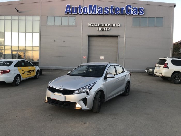 Установка ГБО на Kia Rio 2021г., ГБО 4 поколения, метан LANDI RENZO (Италия), двигатель 1.6л. 4 цилиндра