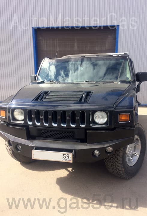 Установка ГБО на Hummer H2 6.0 4WD, ГБО 4 поколения LANDIRENZO, с баллоном на 100 литров.
