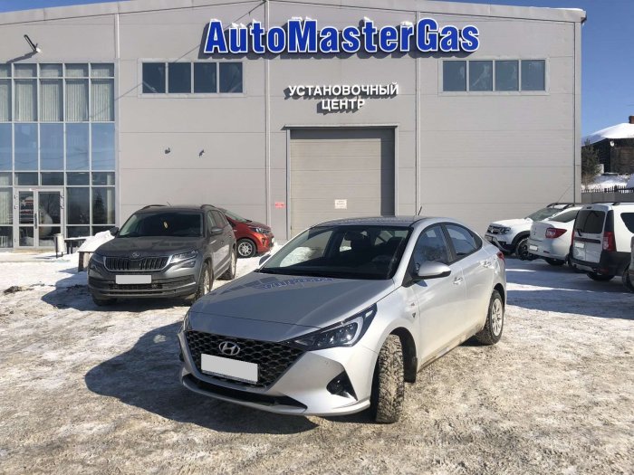 Установка ГБО на Hyundai Solaris 2021г., ГБО 4 поколения, пропан LANDI RENZO (Италия), двигатель 1.6л. 4 цилиндра