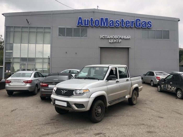 Установка ГБО на Уаз Патриот Пикап 2018г., ГБО 4 поколения, метан LANDI RENZO (Италия), двигатель 2.7л. 4 цилиндра