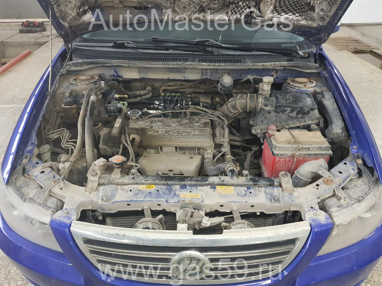 Установка ГБО на Lifan Solano 2012г., ГБО 4 поколения, пропан LANDIRENZO (Италия), двигатель 1.6л. 4 цилиндра