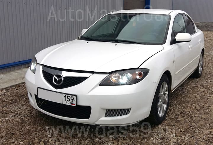 Установка метанового ГБО на Mazda 3 1.6, ГБО 4 поколения Romano AIS (Италия), с баллоном 100 литров (25 куб.)