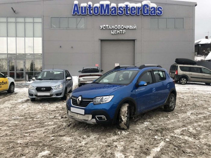 Установка ГБО на Renault Sandero 2019г., ГБО 4 поколения, пропан ILTON (Турция), двигатель 1.6л. 4 цилиндра