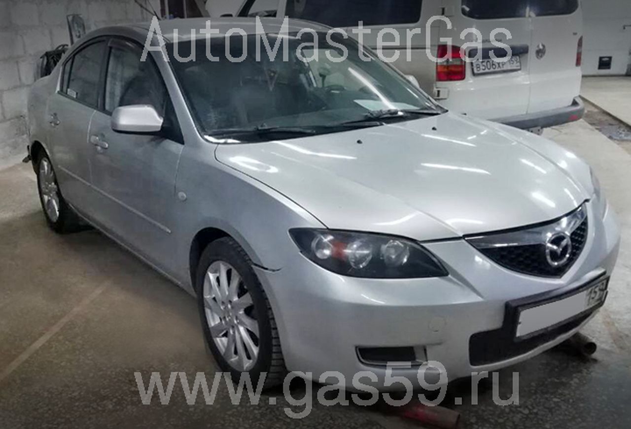 Установка ГБО на Mazda 3 2008г., ГБО 4 поколения, метан LANDIRENZO (Италия), двигатель 1.6л., 4 цилиндра.