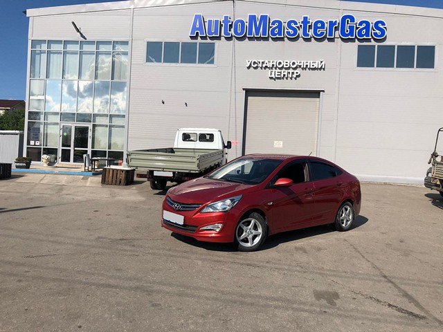 Установка ГБО на Hyundai Solaris 2020г., ГБО 4 поколения, метан LANDI RENZO (Италия), двигатель 1.4л. 4 цилиндра