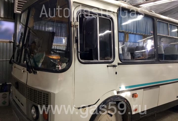 Установка метанового ГБО на ПАЗ 4.6, ГБО 4 поколения LOVATO (Италия), с 5-ю баллонами по 50 л.