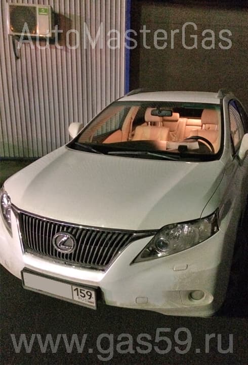 Установка ГБО на Lexus RX 350, ГБО 4 поколения LANDIRENZO (Италия), с тороидальным баллоном на 54 литра.