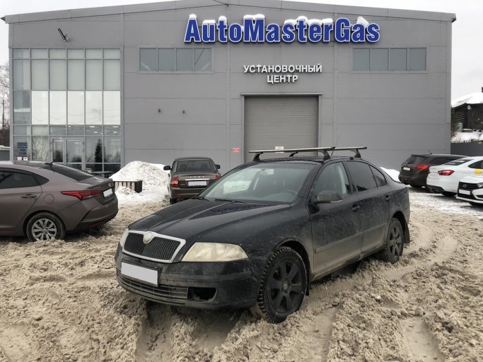 ГБО 4 поколения на Skoda Octavia 2008г., пропан LANDIRENZO (Италия), двигатель 1.6л. 4 цилиндра