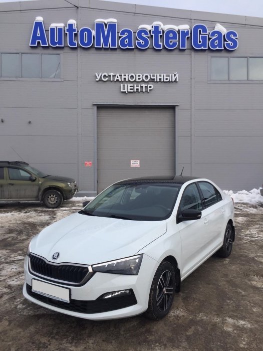 ГБО 4 поколения на Skoda Rapid 2020г., пропан LANDIRENZO (Италия), двигатель 1.6л. 4 цилиндра